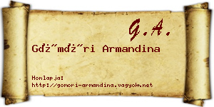 Gömöri Armandina névjegykártya